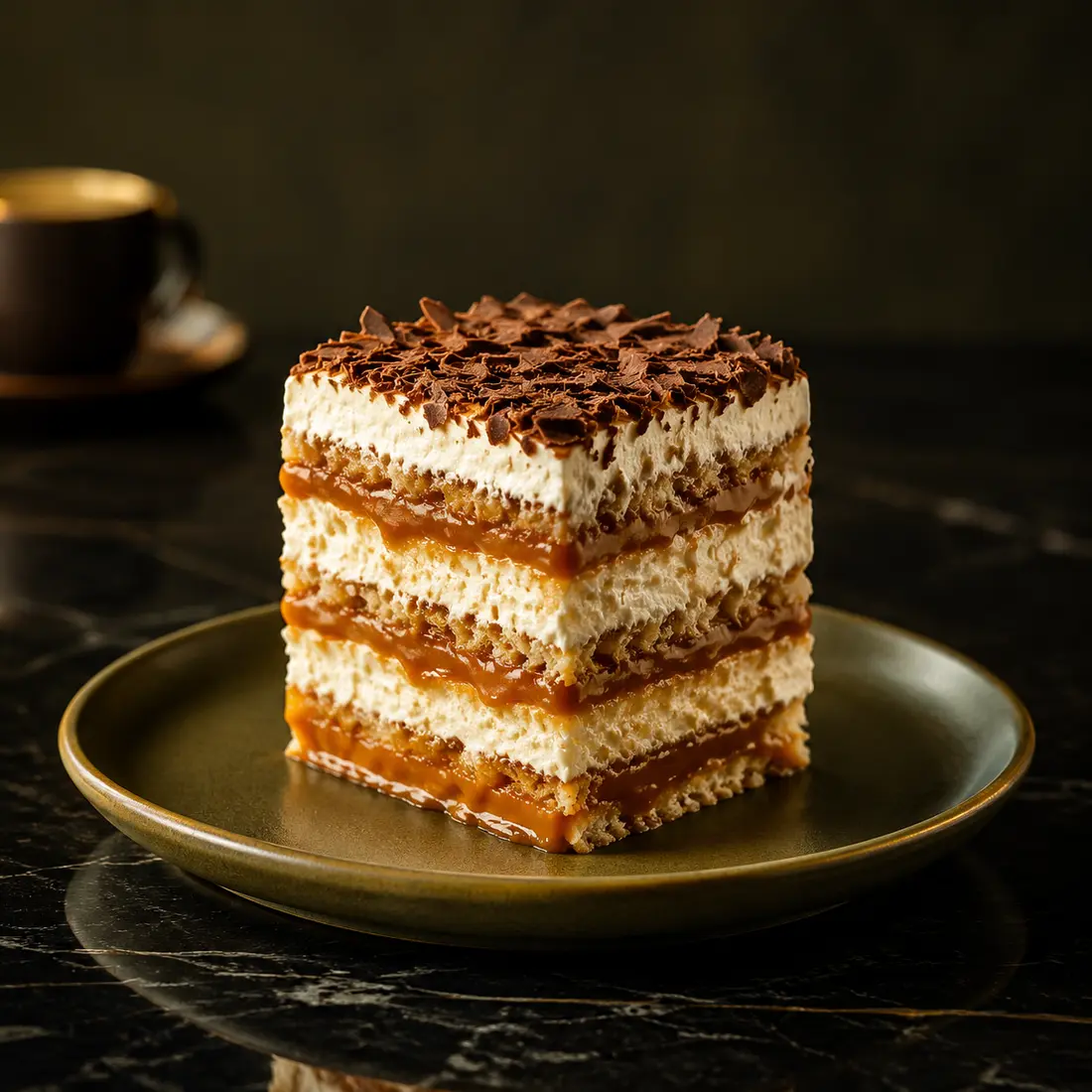 OLEN-style dulce de leche signature cake